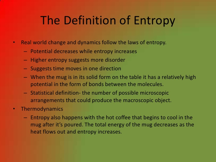 entropy def